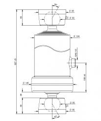 Kippzylinder 4 Stufig   Hub 1290 mm 